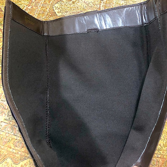 Ralph Lauren Brown Leather Sariah Knee High Boots With Brass Logo Detail Size 8 - Picture 15 of 16